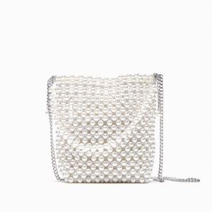 ZARA Pearl Mini Bucket Bag